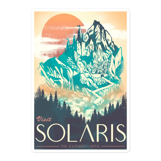Visit Solaris Retro Sticker
