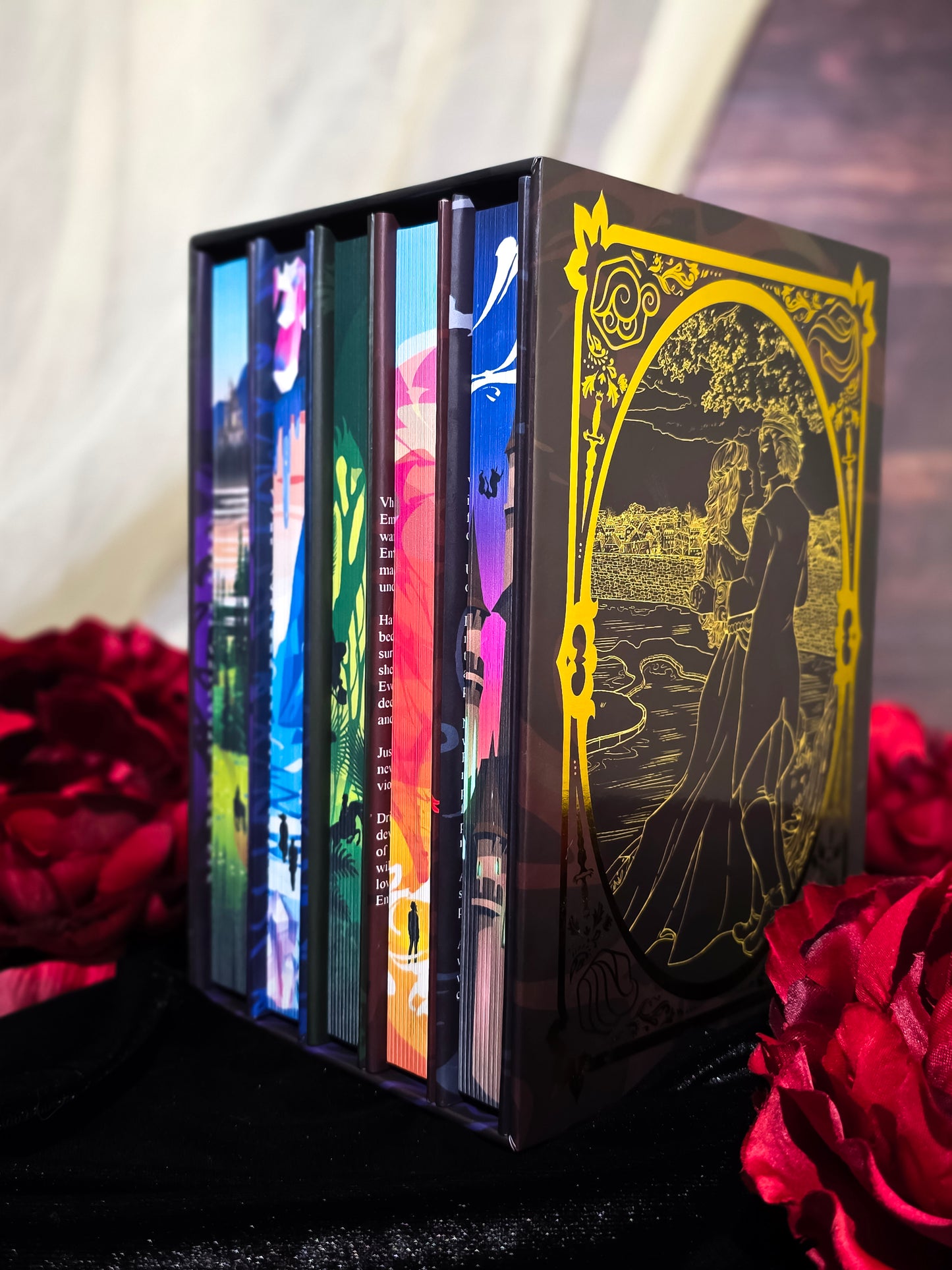 Air Awakens deluxe hardcover sprayed edges — full color edge art detail and foil box detail