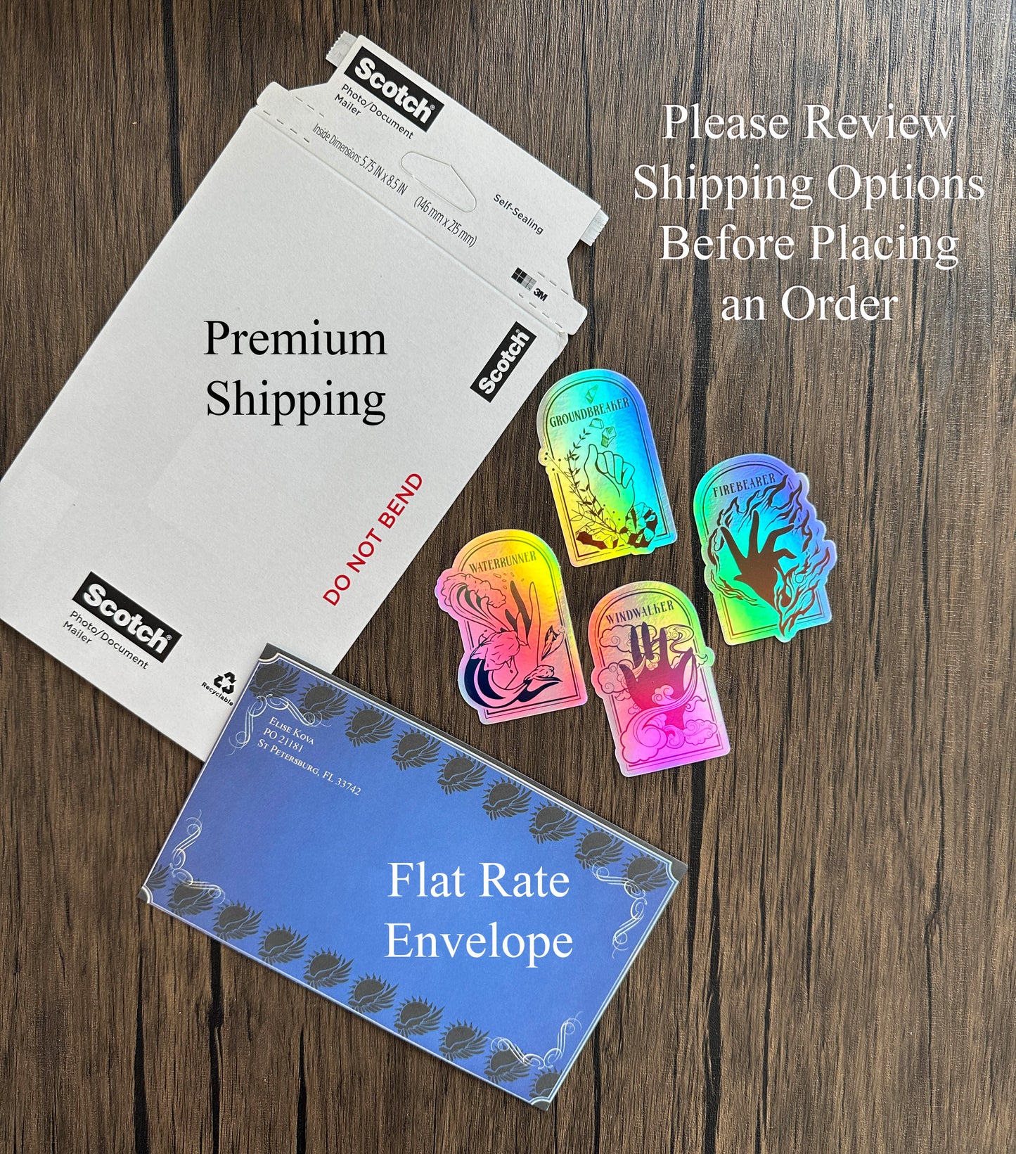 Elemental Affinity Holographic Sticker Set