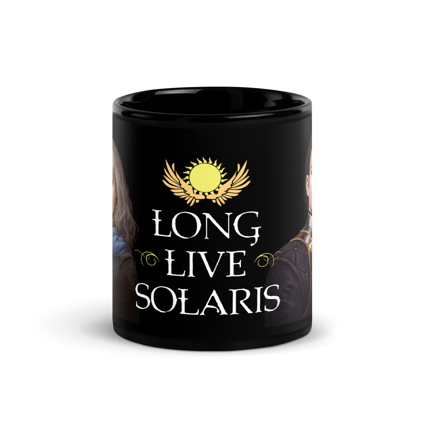 "Long Live Solaris" - Vhalla and Aldrik Character and Quote Mug