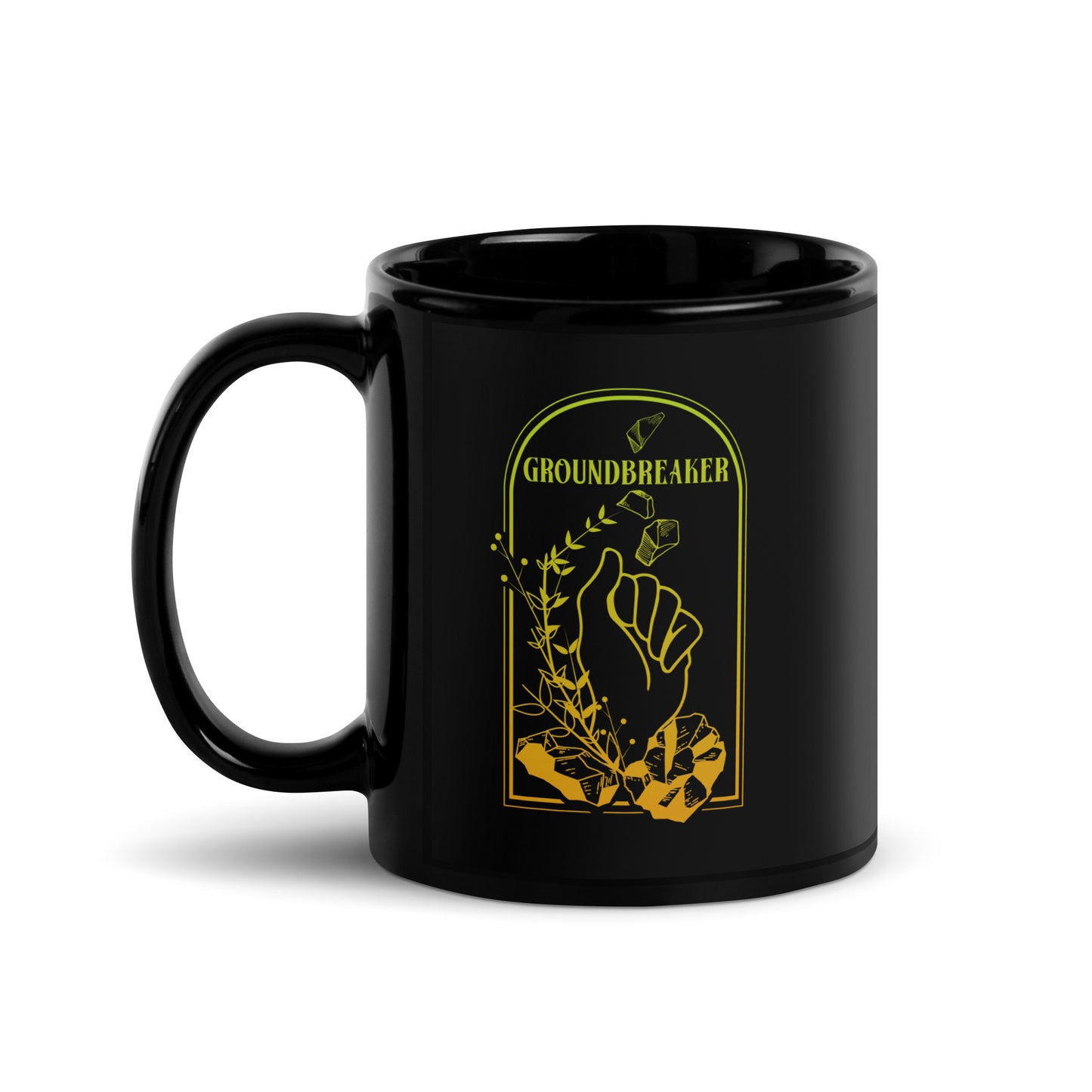 Groundbreaker Black Glossy Mug