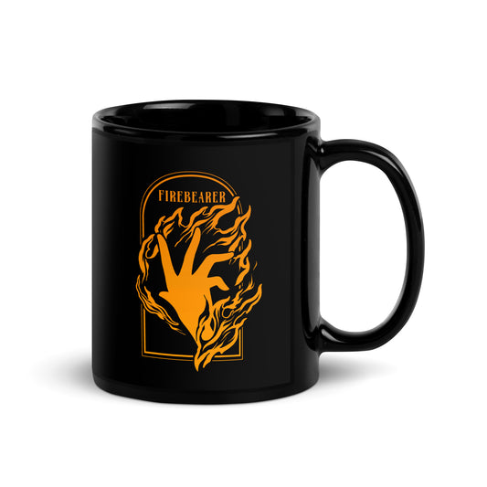 Firebearer Black Glossy Mug