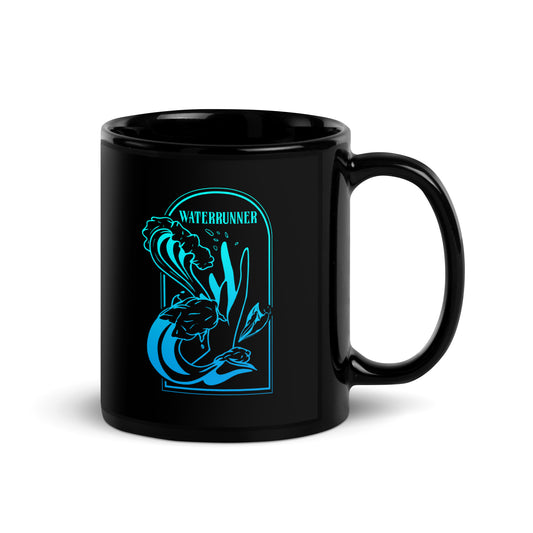 Waterrunner Black Glossy Mug