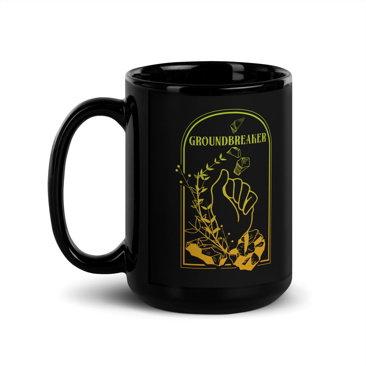 Groundbreaker Black Glossy Mug