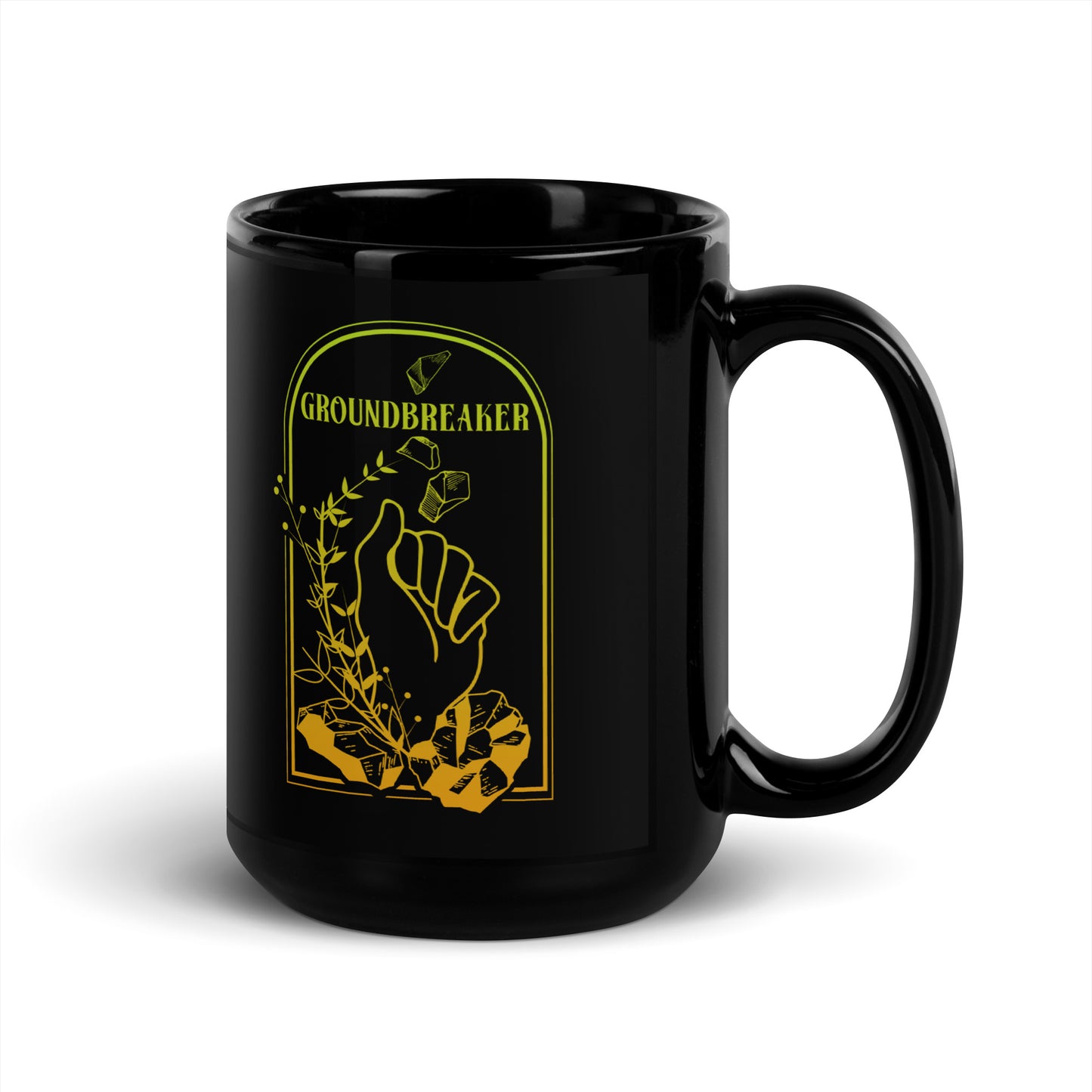 Groundbreaker Black Glossy Mug