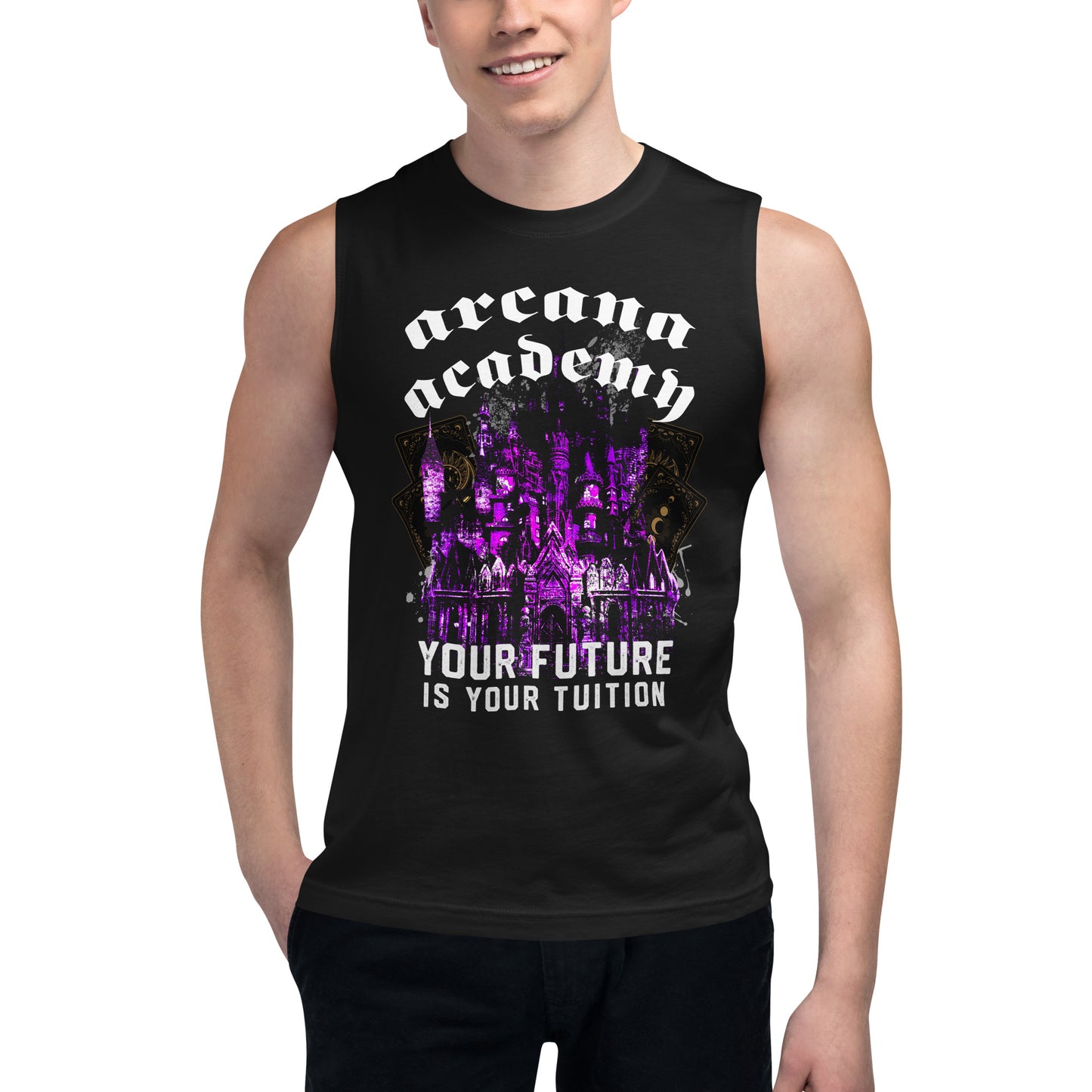 Arcana Academy Grunge Castle Muscle Tank