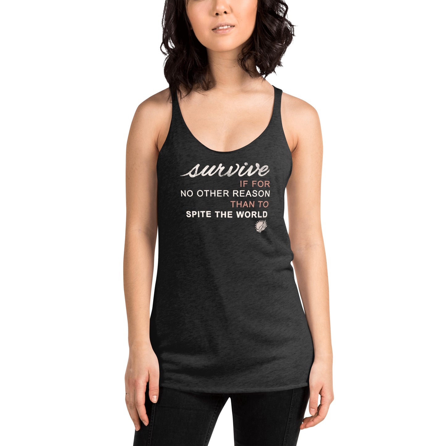 Survive Quote (Air Awakens) Racerback Tank