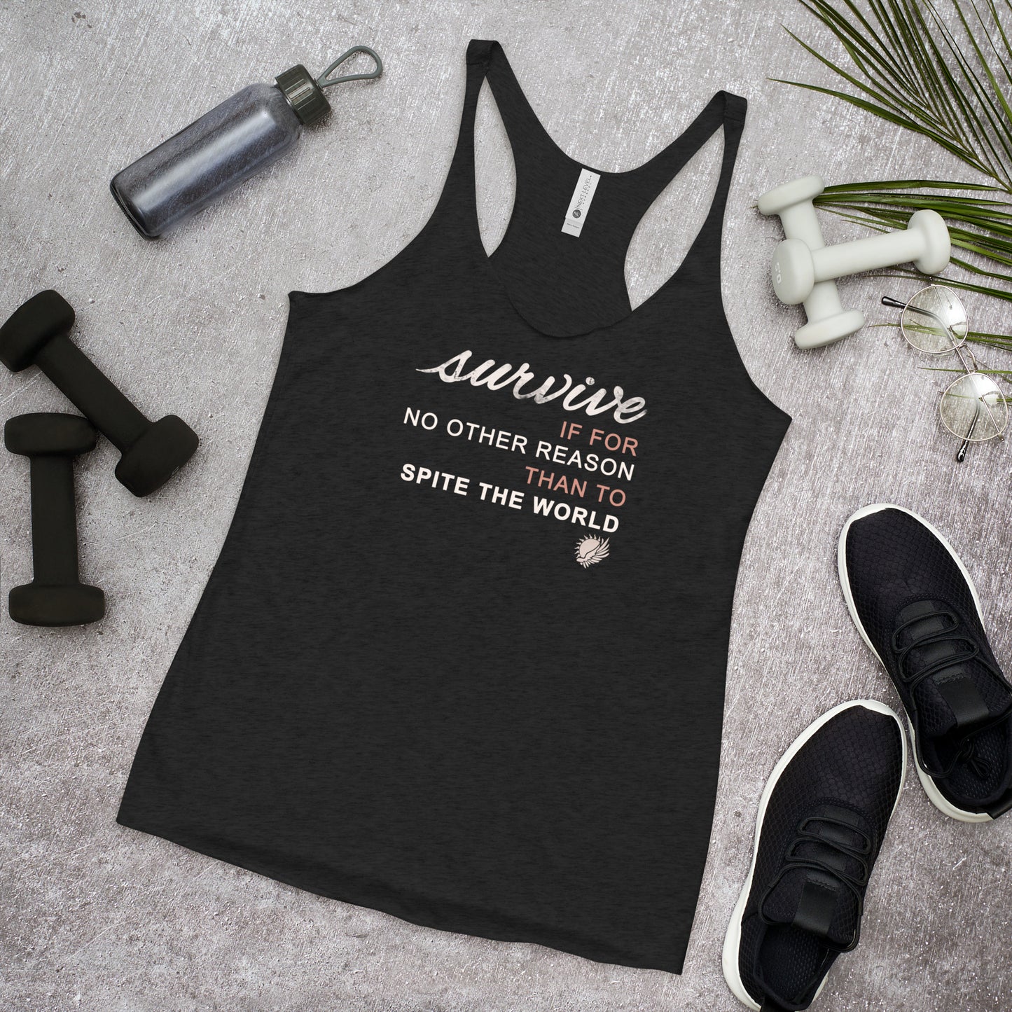 Survive Quote (Air Awakens) Racerback Tank