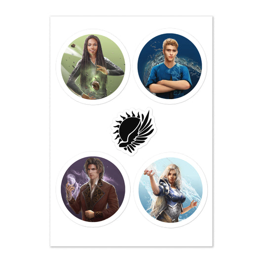 A Trial of Sorcerers Characters Sticker Sheet